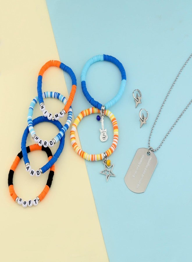 BOTVUG Birds of a Feather Necklace Star Bracelets Earrings Set Singer Album Inspired Merch for Tour Concert Fans Gifts - Image 3